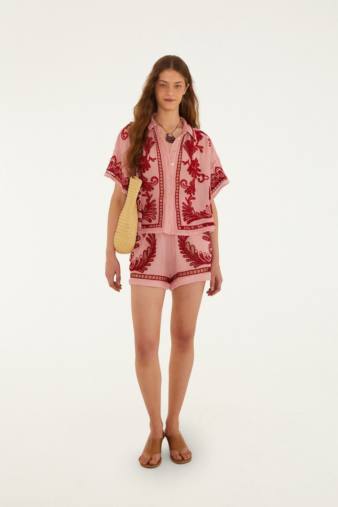 Light Pink Arabesc Shorts