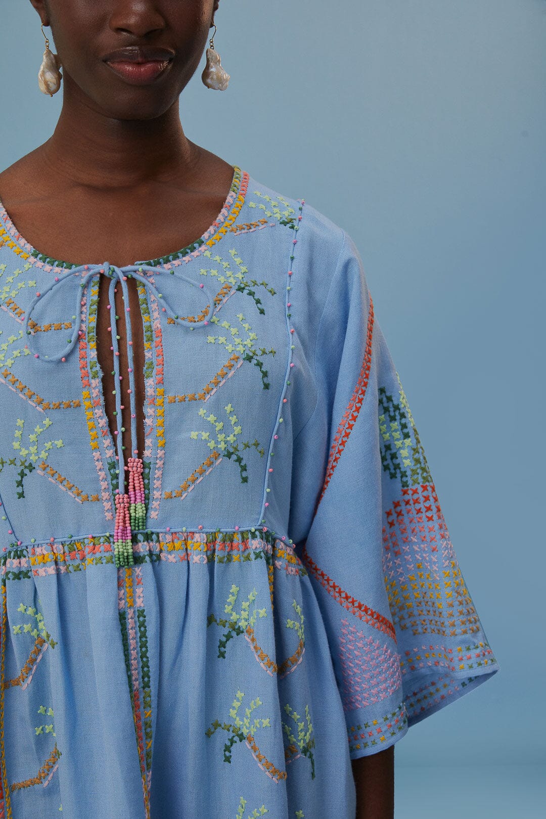 Embroidered Pineapple Cover-Up