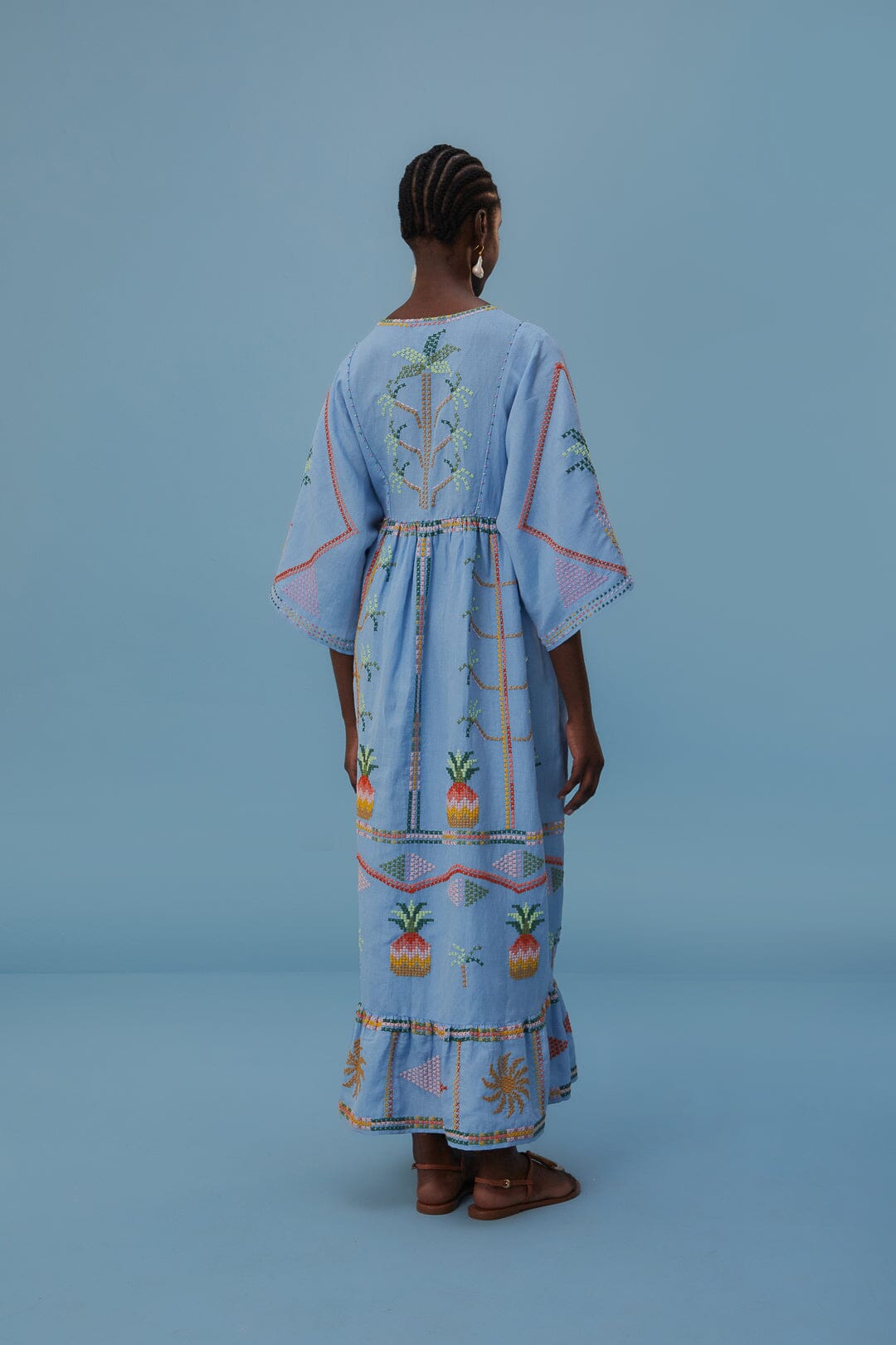 Embroidered Pineapple Cover-Up