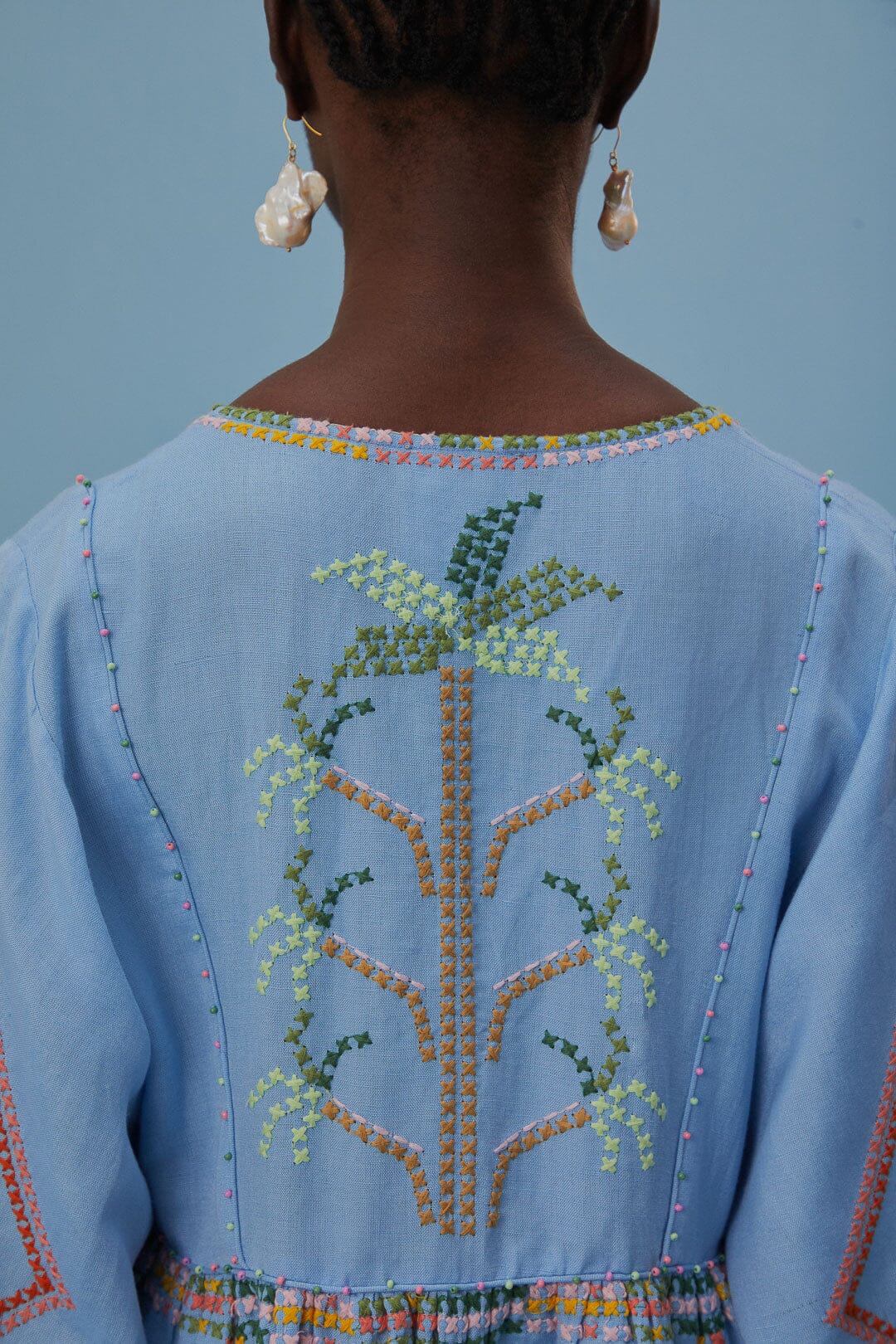 Embroidered Pineapple Cover-Up