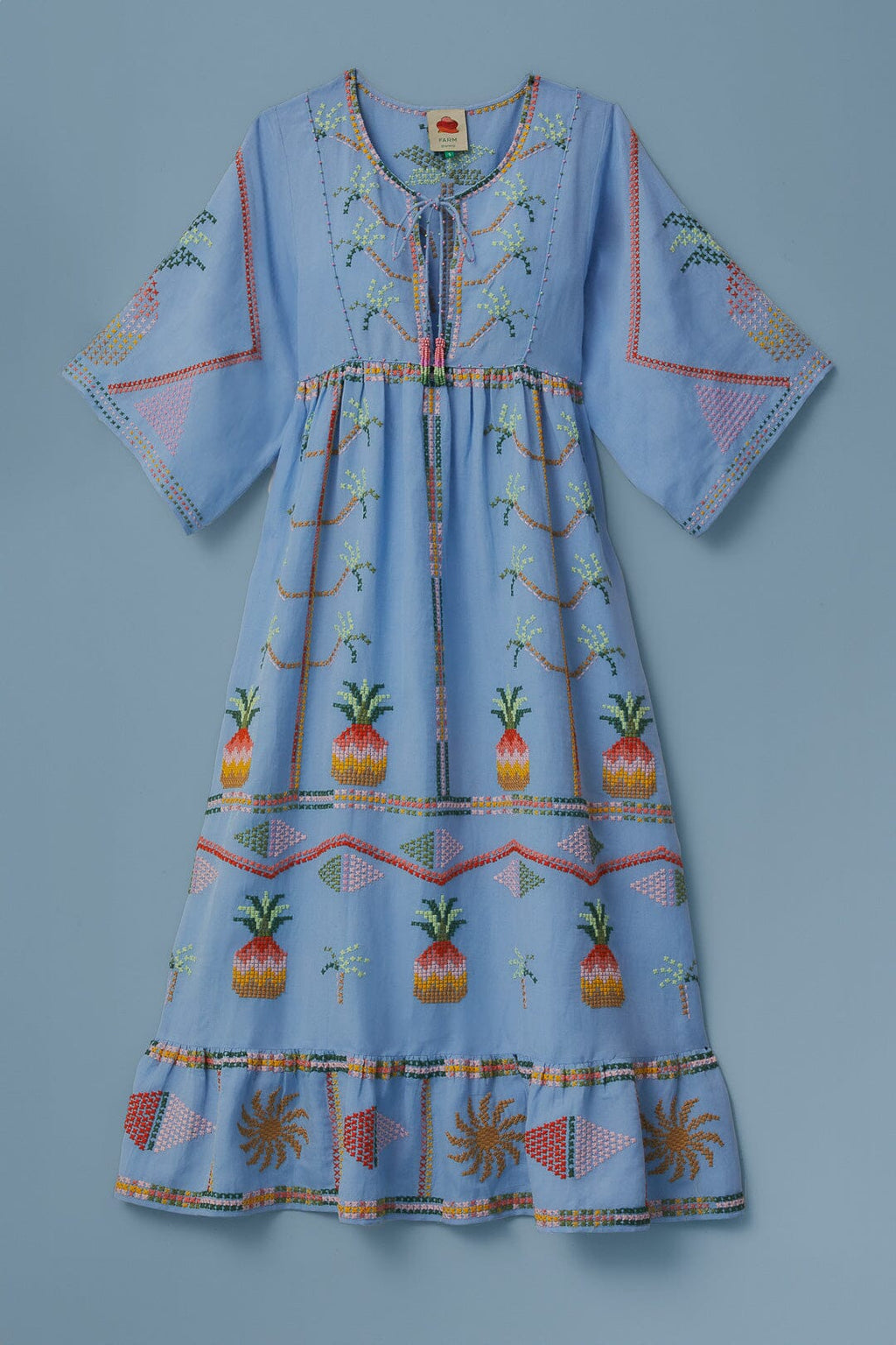 Embroidered Pineapple Cover-Up