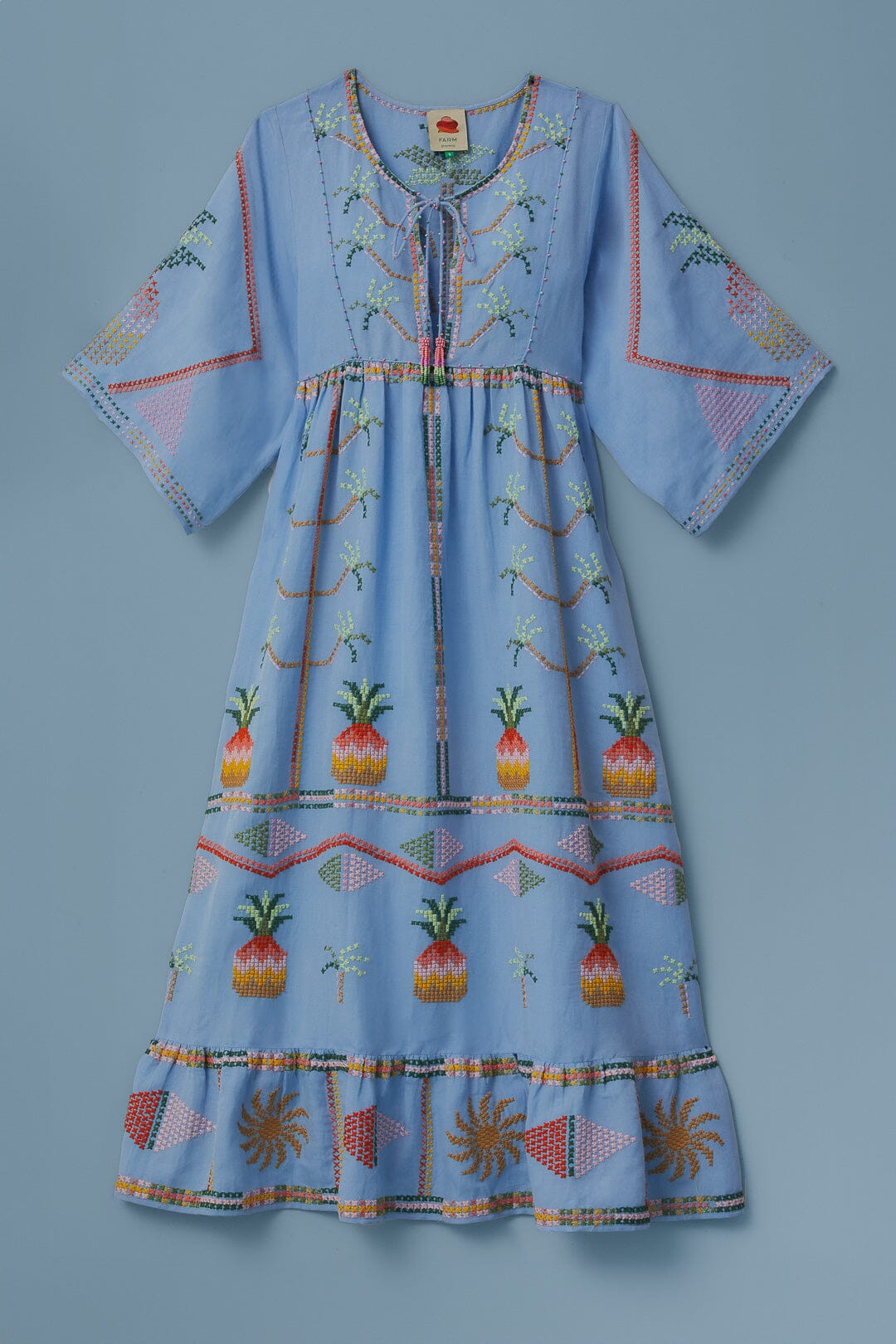 Embroidered Pineapple Cover-Up