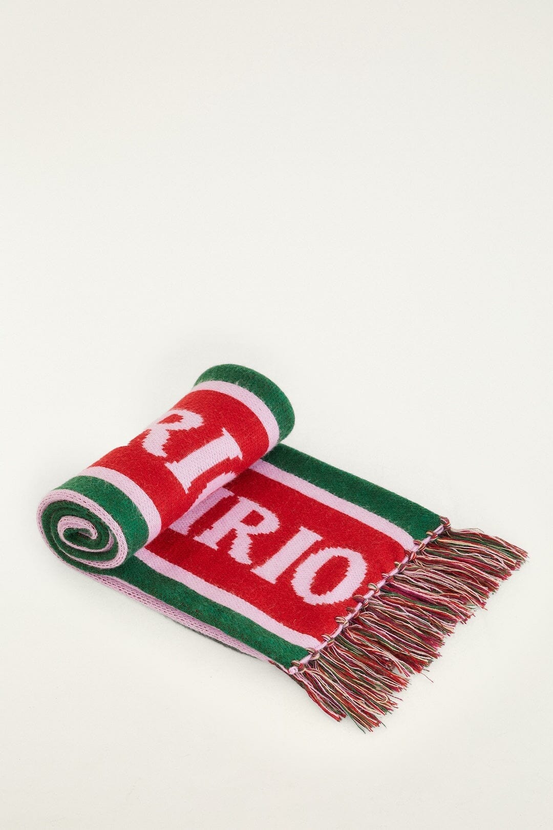 Multicolor From Sand To Snow Knit Scarf