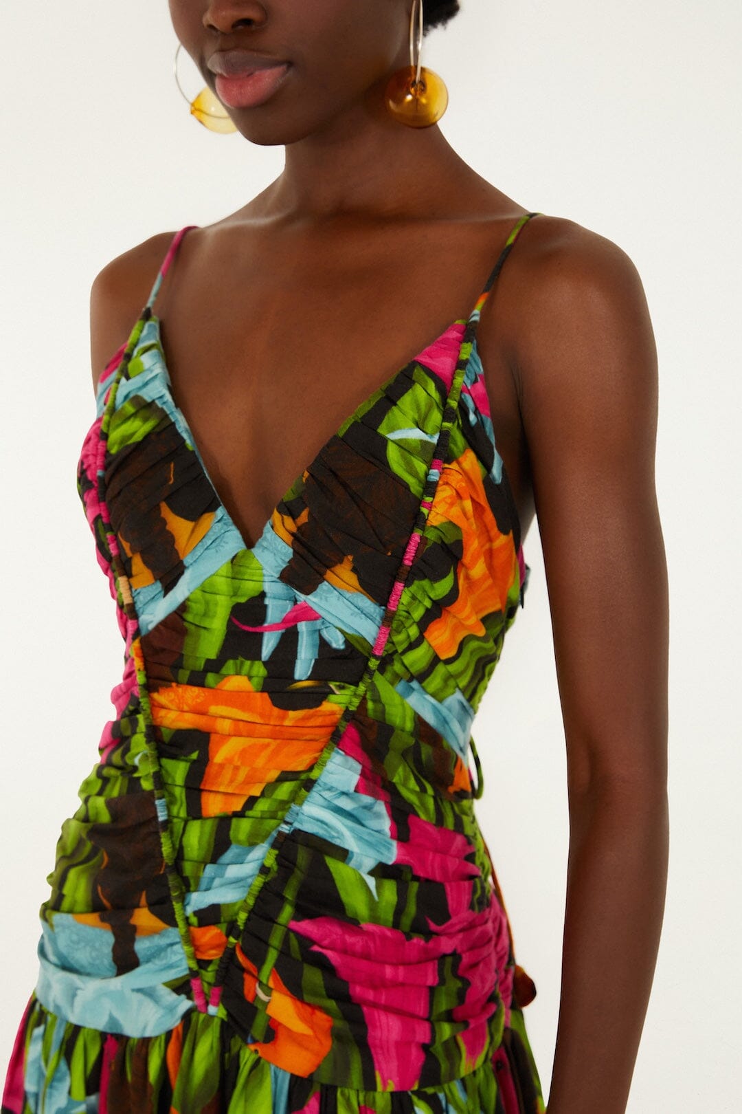 Black Mujeres Y Flores Lenzing™ Ecovero™ Euroflax™ Midi Dress