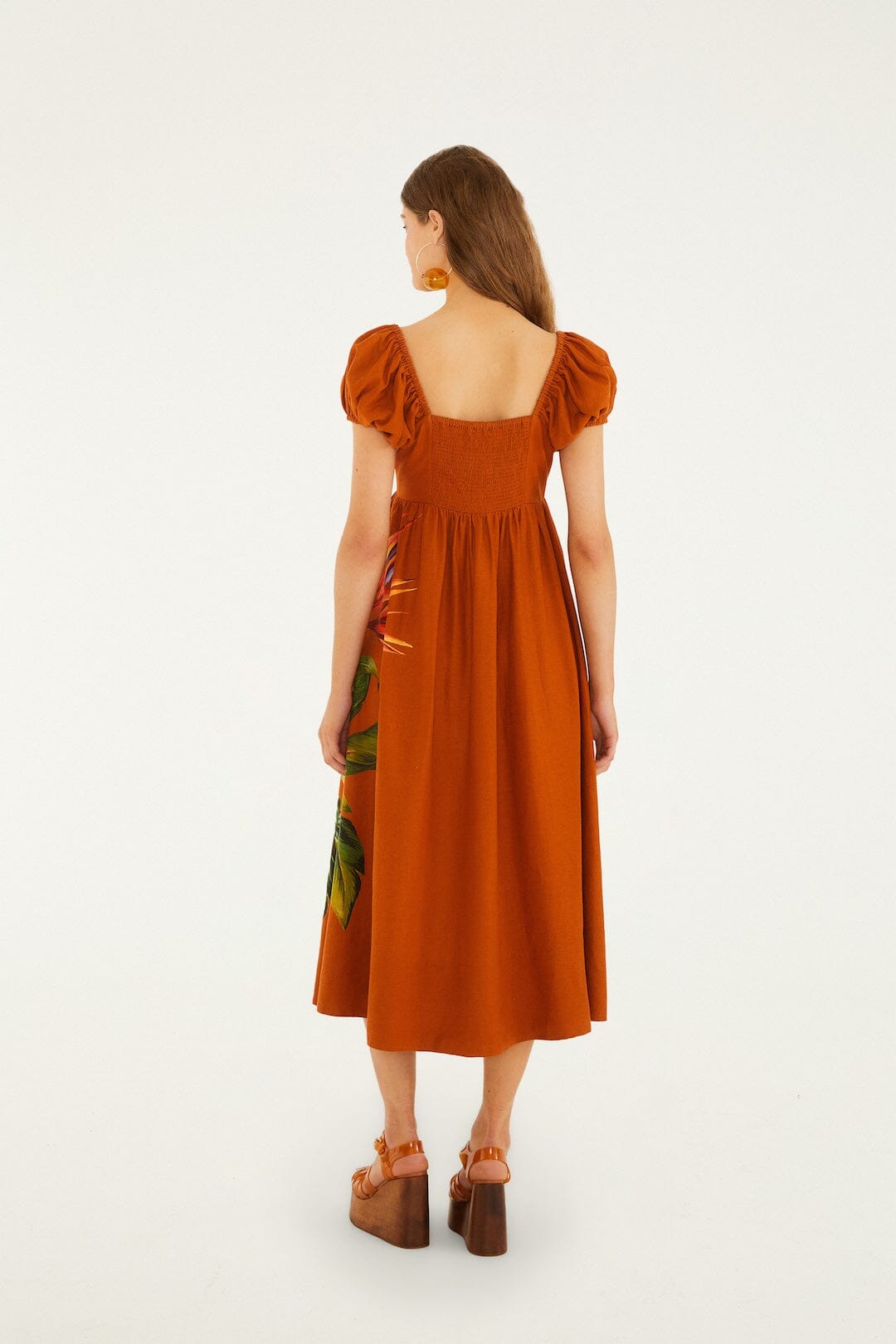 Brown Hilo Arrangment Lenzing™ Ecovero™ Euroflax™ Midi Dress