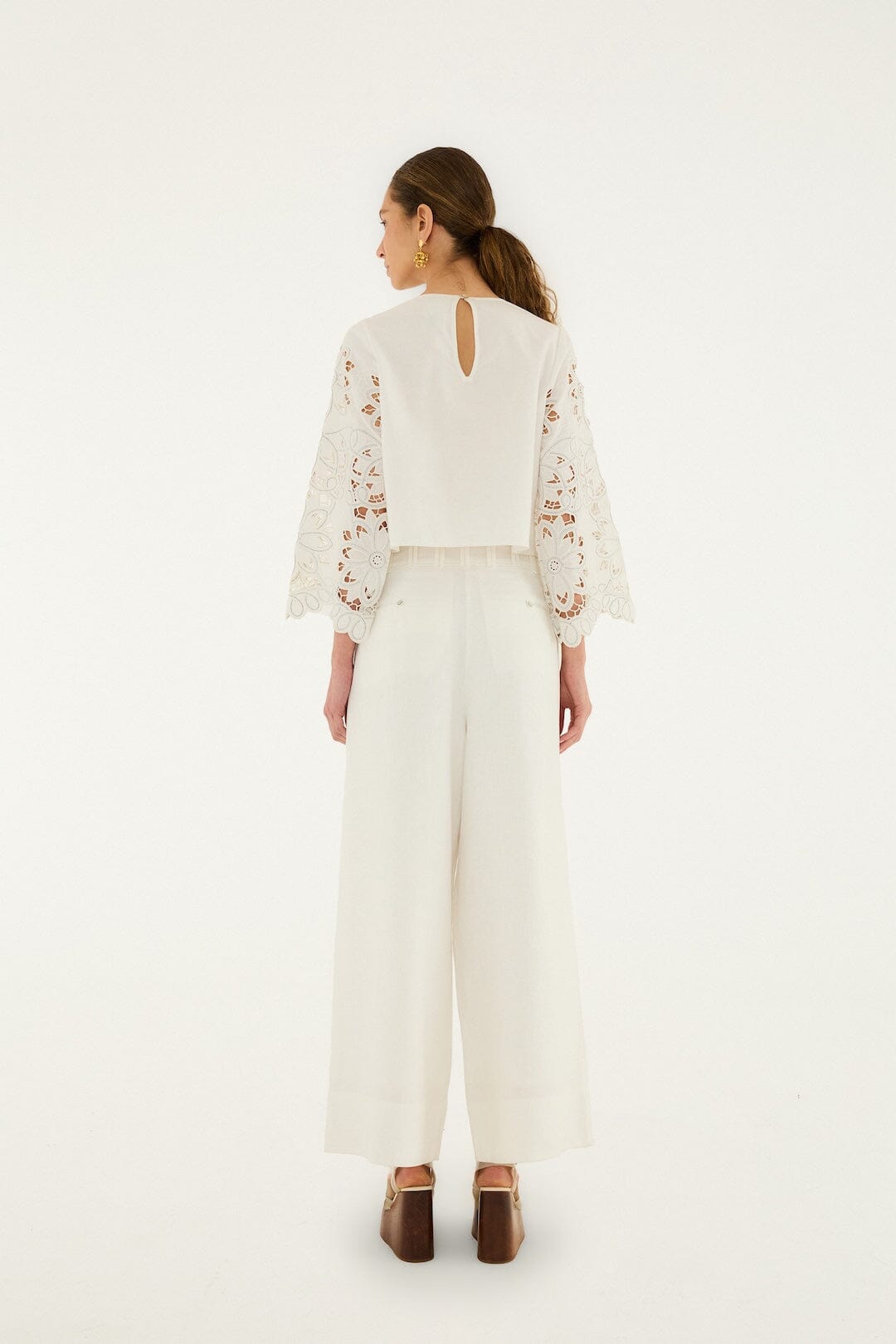 Off-White High Waisted Euroflax™ Premium Linen Pants