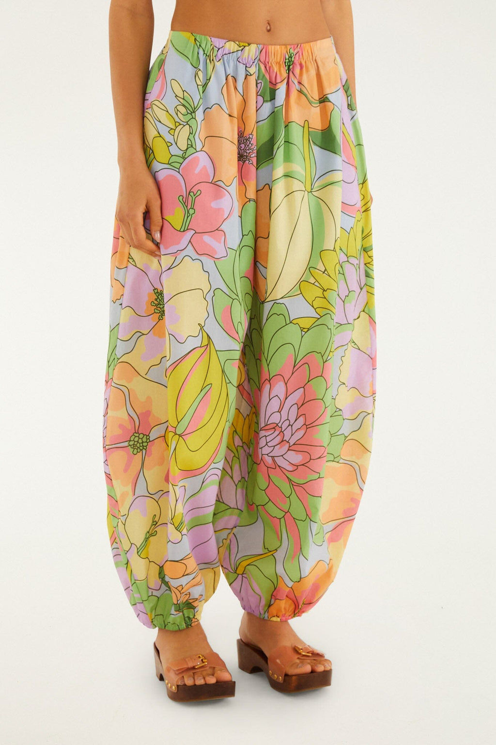 Multicolor Spring Affair Organic Cotton Balloon Pants